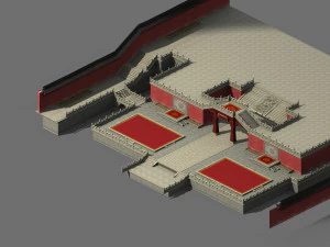 ming hanedanı-guozijian-y&uuml;zey 12 3D Model