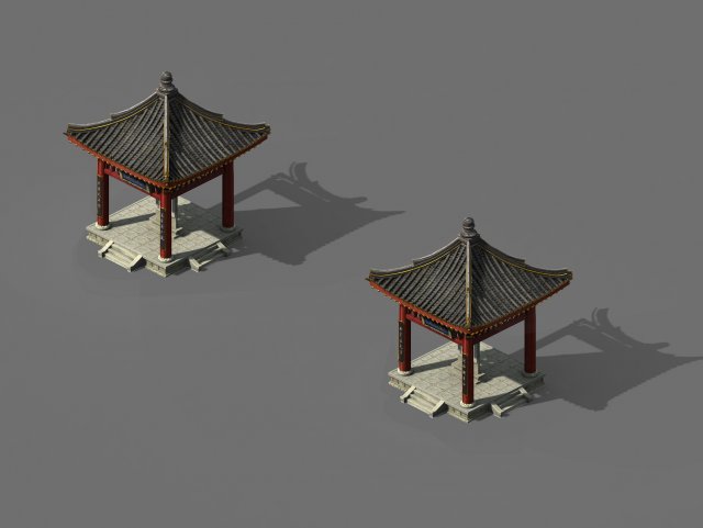 ming dynasty-guozijian-fangting 12 Modelo 3D .c4d .max .obj .3ds .fbx .stl .blend 