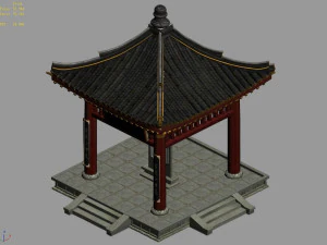 ming dynasty-guozijian-fangting 12 3D Model