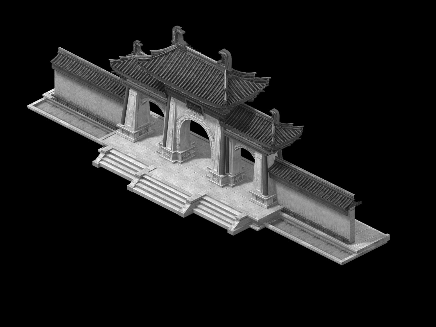 Ming Dynasty imperial College 3D Models In Cityscapes 3DExport