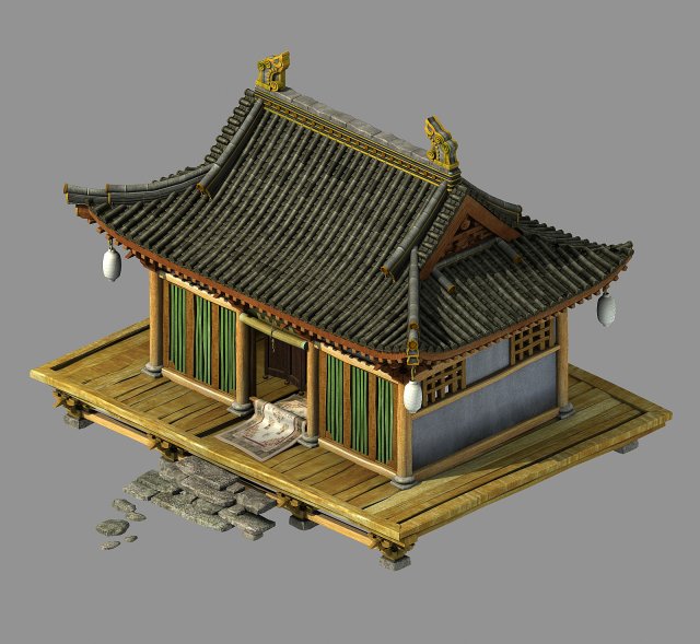 peony square-musician room Modello 3D .c4d .max .obj .3ds .fbx .stl .blend 