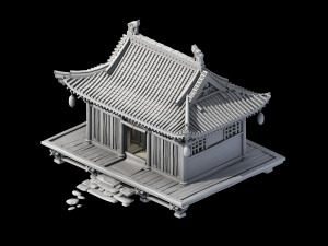 peony square-musician room Modello 3D