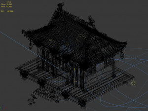 peony square-musician room Modello 3D