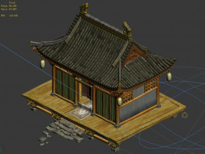 peony square-musician room Modello 3D