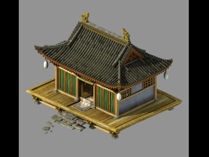 peony square-musician room Modello 3D