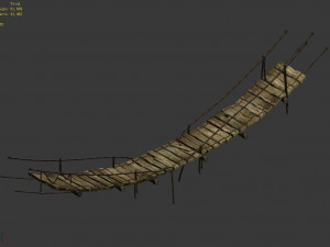 plank-suspension bridge-trail bridge 12 3D Model