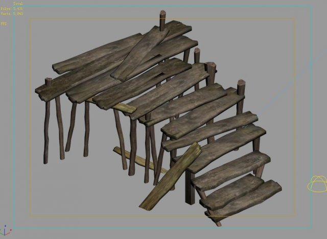 plank-bridge 12 3D Model .c4d .max .obj .3ds .fbx .stl .blend 