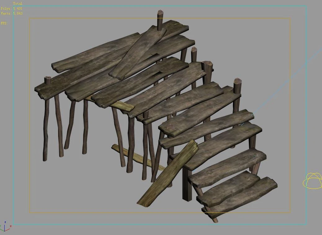 plank-bridge 12 3D Model .c4d .max .obj .3ds .fbx .stl .blend 
