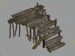 дощатий місток 12 3D Модель