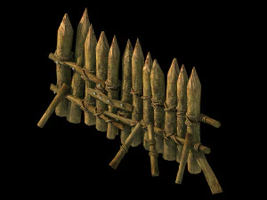 wood-guardrail-fence 0 3D Model