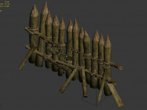 wood-guardrail-fence 0 3D Модель