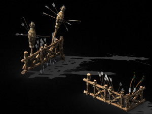 wood-guard-fence-arrow 01 Modelo 3D