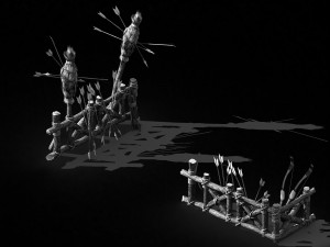 wood-guard-fence-arrow 01 Modelo 3D