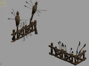 wood-guard-fence-arrow 01 Modelo 3D