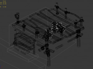 wooden building-platform 12 3D Модель