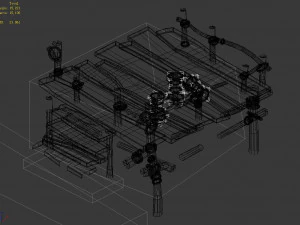 wooden building-platform 12 3D Model