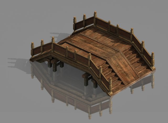 wooden structure-bridge 02 Modello 3D .c4d .max .obj .3ds .fbx .stl .blend