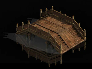 wooden structure-bridge 02 3D Model