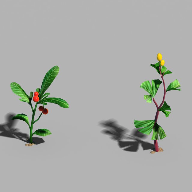hundred forests-plants-collection-herbs 02 3D 模型 .c4d .max .obj .3ds .fbx .stl .blend 
