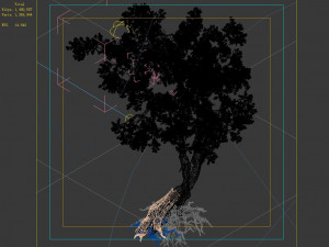 hundred forests-plants-pink flower tree 01 3D Модель