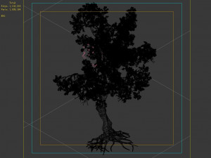 hundred forests-plants-pink flower tree 02 3Dモデル