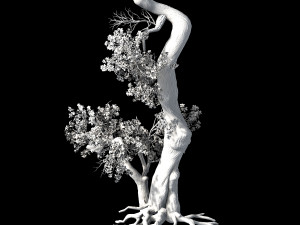 hundred forests-plants-pink flower tree 03 Modelo 3D