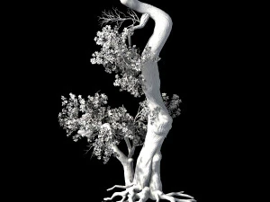 hundred forests-plants-pink flower tree 03 3D Model