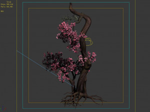 hundred forests-plants-pink flower tree 03 Modelo 3D