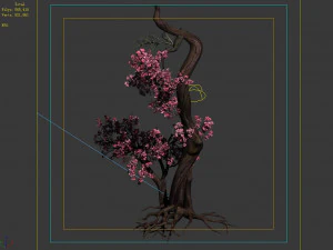 hundred forests-plants-pink flower tree 03 3D Model
