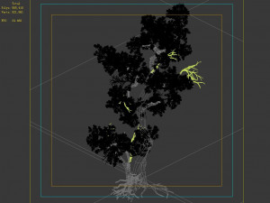 hundred forests-plants-apricot tree 06 3D Model
