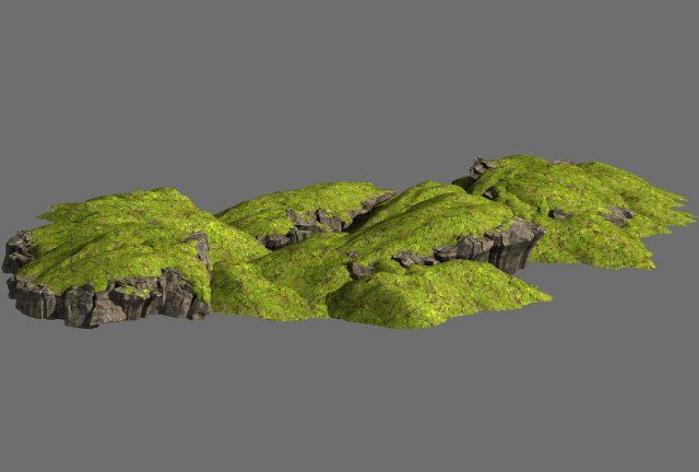 grassland-vegetation-grass and rock 05 3D Model .c4d .max .obj .3ds .fbx .stl .blend 