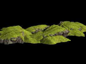 grassland-vegetation-grass and rock 05 3D Model