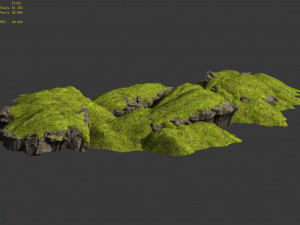 grassland-vegetation-grass and rock 05 3D Model