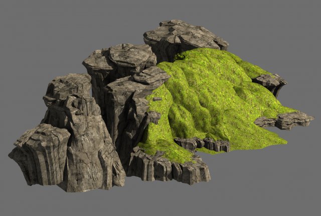 grassland-vegetation-grass and rock 06 3D 모델 .c4d .max .obj .3ds .fbx .stl .blend 