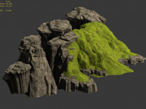 grassland-vegetation-grass and rock 06 3D 모델