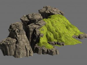 grassland-vegetation-grass and rock 07 3D Model