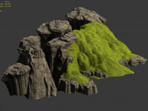 grassland-vegetation-grass and rock 07 Modelo 3D