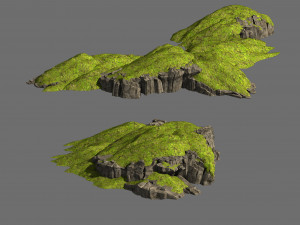 grassland-vegetation-grass and rock 09 3D Model