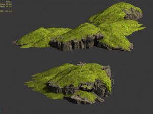 grassland-vegetation-grass and rock 09 3D Model