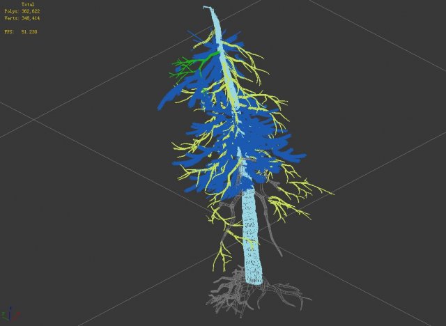 branches-different scales-large fruit-spruce 04 3D-Modell .c4d .max .obj .3ds .fbx .stl .blend 