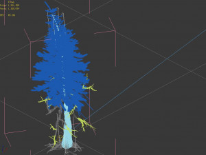 branches-different scales-large fruit-spruce 10 3D 모델