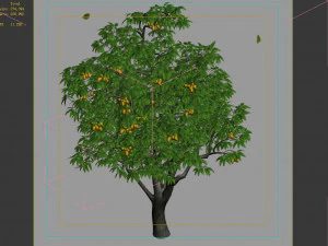 lilac garden-mango tree 01 3D Model