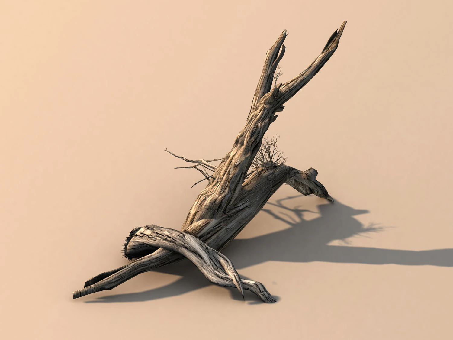 segment wood-withered-trunk 37 3D Model .c4d .max .obj .3ds .fbx .stl .blend