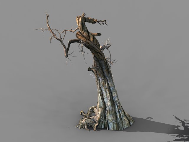 segment wood-withered-trunk 95 3D Модель .c4d .max .obj .3ds .fbx .stl .blend 