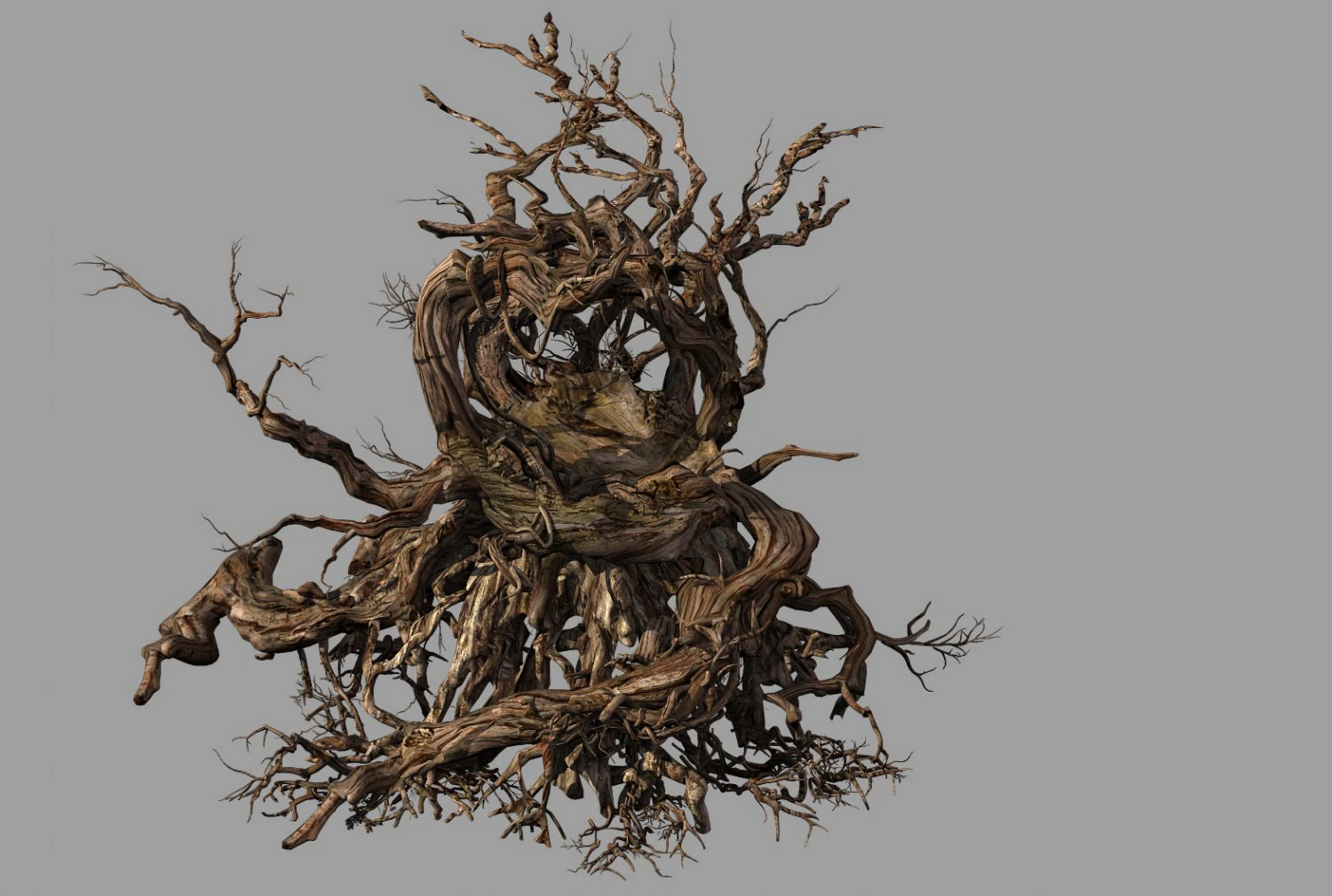 phoenix nest-bird nest-tree root 3D Model .c4d .max .obj .3ds .fbx .stl .blend