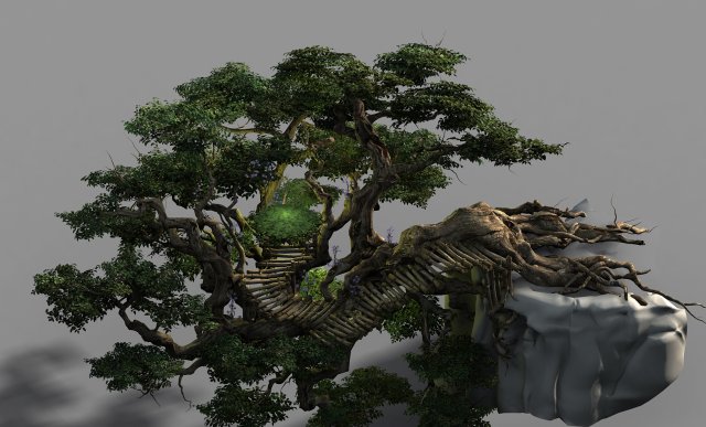 phoenix-black nest-tree nest 03 3D Модель .c4d .max .obj .3ds .fbx .stl .blend 