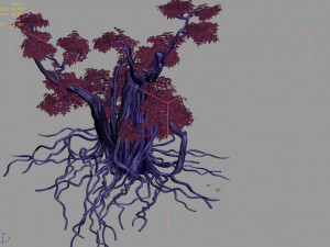 red strange tree-purple 87 Modèle 3D