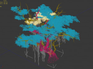 flower and fruit mountain-tree 02 3D Model