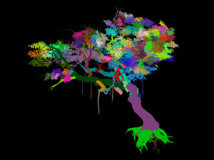 flower and fruit mountain-tree 04 3D मॉडल