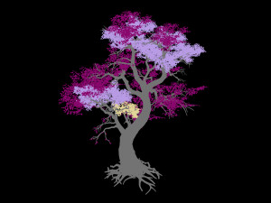 flower and fruit mountain-tree 05 3D Model